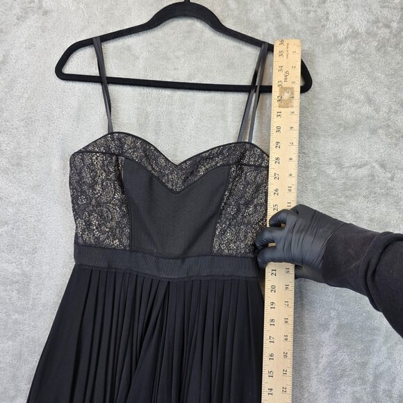 BCBGMAXAZRIA Dress Womens XS Black Kore Lace Sweetheart Bubble Hem Cocktail - Picture 5 of 11